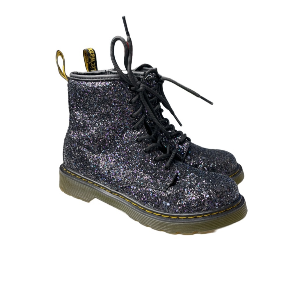 Dr. Martens 1460 Chunky Glitter Junior Lace Up Boots Boy Size 4 Girl Size 5